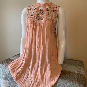 Altar’d State Lace Detail Peach Mini Dress